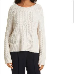Vince Wool and Cashmere Cable Knit Sweater